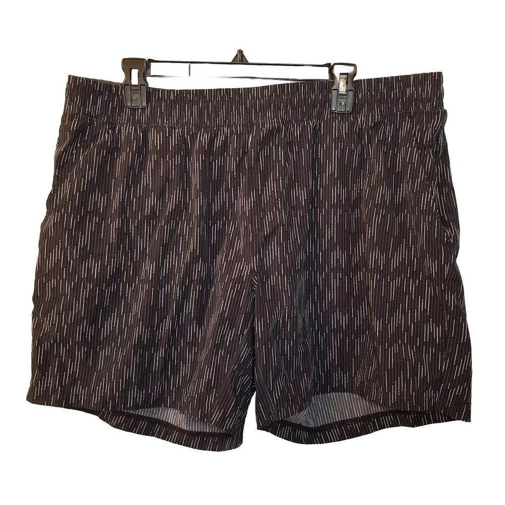 Rhone Shorts Men XXL Shorts Black Gray Summer Elastic Waist Pocket Stretch